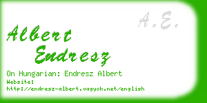 albert endresz business card